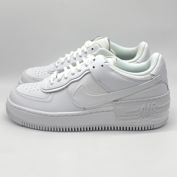 Nike Air Force 1 Womens AF1 Shadow Triple White Shoes Sz 10 New CI0919-100 - Picture 3 of 11